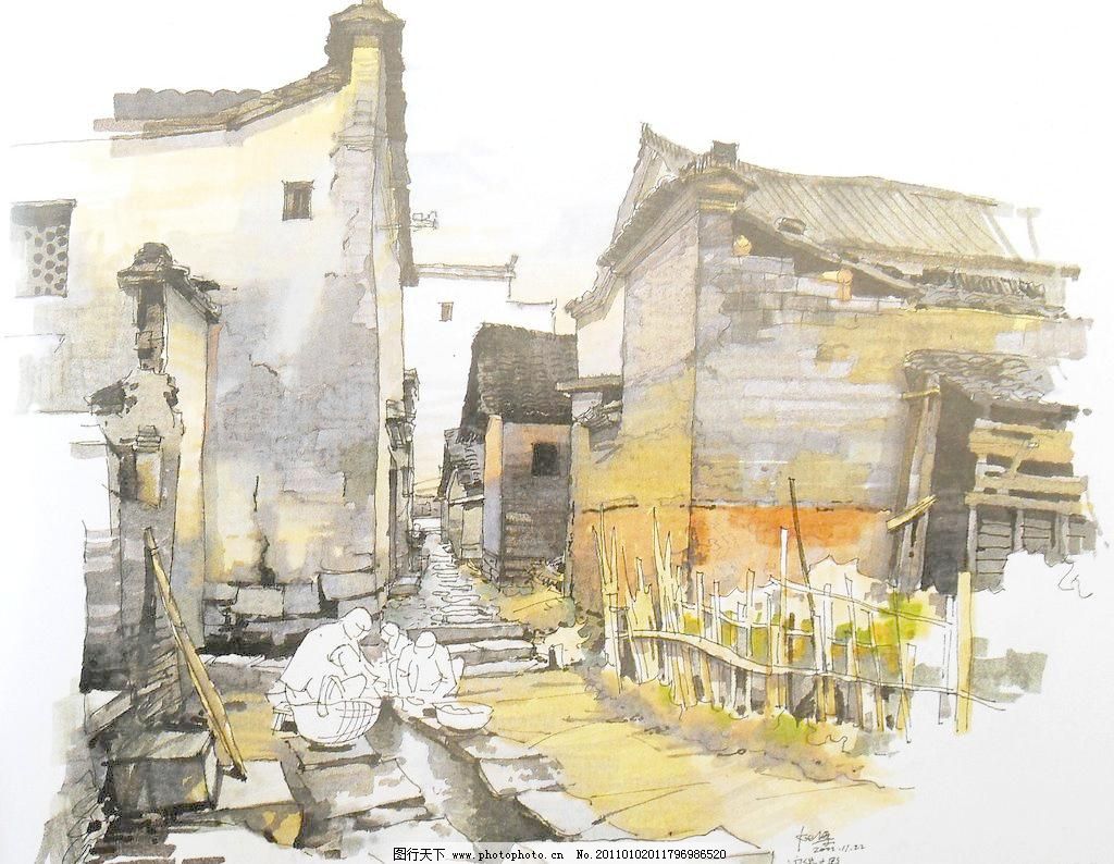 夏克梁手绘图片_山水风景画_装饰素材_图行天