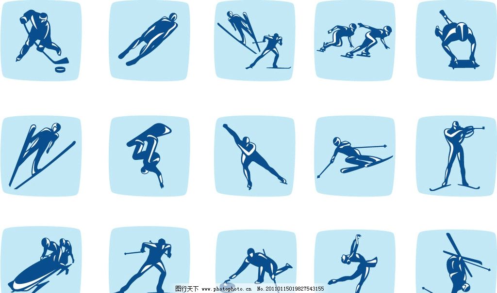 温哥华冬奥会运动图标图片