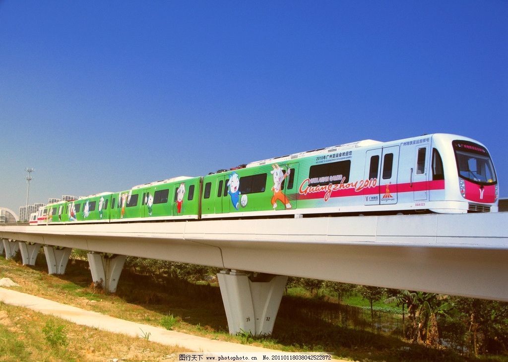 广州地铁亚运号图片,亚运城 交通工具 现代科技