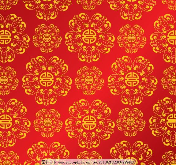 古典花纹背景矢量素材 花边 欧式 平铺 二方连续 传统 底纹 边框