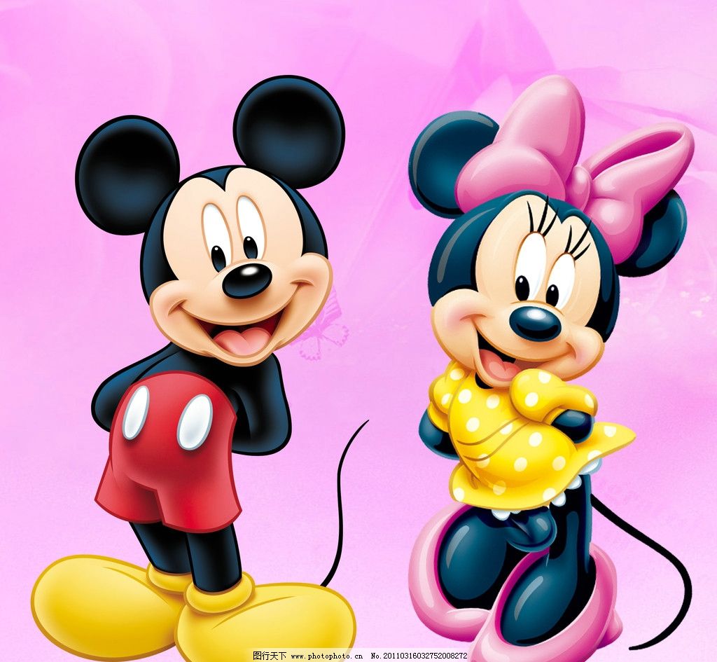 米奇与米妮 卡通 米奇 米妮 迪士尼 迪斯尼 动画 米老鼠 人物 psd分层